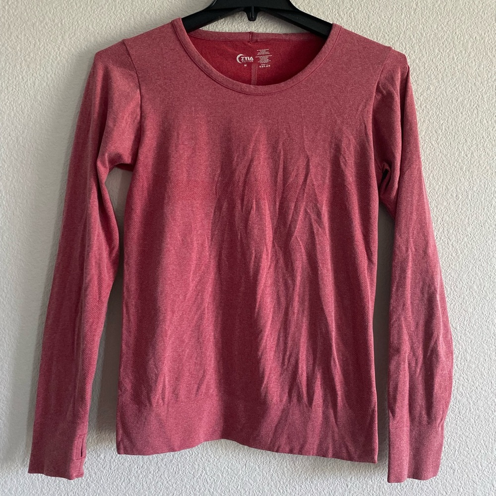 Zyia shirt red long sleeve medium active